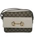 Horsebit 1955 Crossbody, &pound;695, Handbags, Beige/Cream, Canvas/Leather, Front view